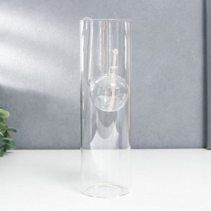 Подсвечник керосиновый стекло "Цилиндр с шаром" прозрачный 22х6,5х6,5 см