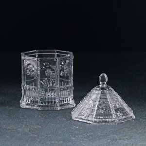 Конфетница стеклянная «Беседка», 9,5x15 см