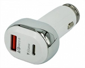 АЗУ-1USB + USB-C 312PD белая
