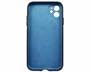 Чехол iPhone 11 Leather Magnetic, темно-синий