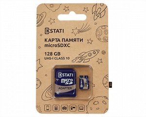 Карта памяти MicroSDXC Kstati 128GB cl10 UHS-I + SD