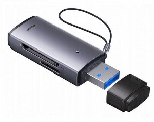 CardReader Baseus Lite USB-A to SD/TTF, серый (WKQX060013)