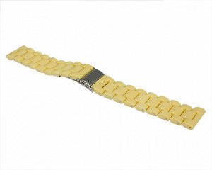 Ремешок Samsung/Huawei/Amazfit GTR 22mm 3-bead пластик желтый