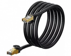 Кабель патч-корд Baseus high Speed Seven types RJ-45, 2.0 м, черный (WKJS010301)