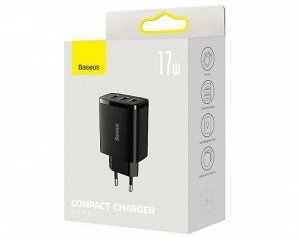 СЗУ-3USB Baseus Compact 17W черный (CCXJ020101)