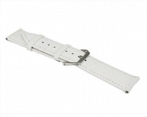 Ремешок Samsung/Huawei/Amazfit GTR 22mm crocodile leather band кожаный белый #6