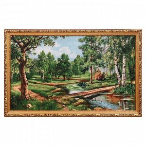 Гобеленовая картина "Мостик через ручей" 54*84 см