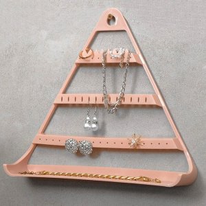 Органайзер для украшений "Треугольник", цвет розовый, 29x25x5 см