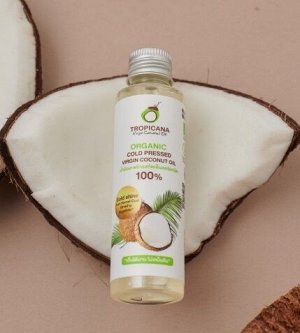 Масло косметическое кокосовое натуральное "Organic Cold Pressed Virgin Coconut Oil", 50мл