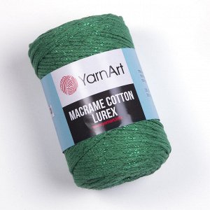 Пряжа YarnArt Macrame Cotton Lurex №728 Изумрудно-зеленый