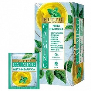 «Fitto», чай травяной Calming. Мята – Мелисса, 25 пакетиков, 37 г