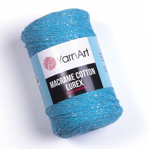 Пряжа YarnArt Macrame Cotton Lurex №733 Темно-голубой