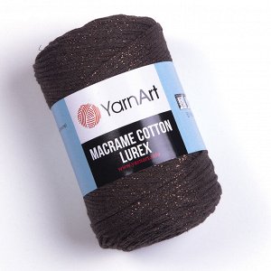 Пряжа YarnArt Macrame Cotton Lurex №736 Темно-коричневый