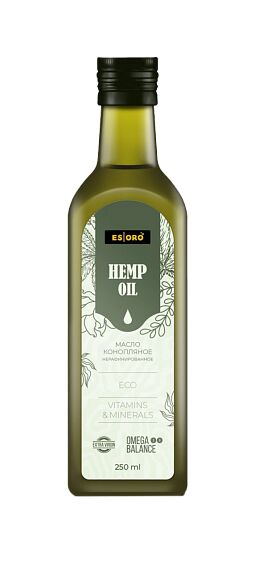 Масло конопляное нерафинированное ст/б 0,25л Esoro