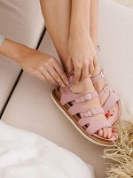 Женские сандалии, розовые, арт.G104855. Верх:натуральная кожа. Низ:EVA. Подклад:Натуральная кожа
(37-37-38-38-39-39-39-40-40-41)