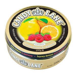 Карамель CANDY LANE Honey-lemon & raspberry ж/б 200 г