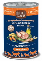 Solid Natura Holistic Индейка влажный корм для собак жестяная банка 0,34 кг