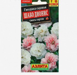 Семена цветов Гвоздика "Шабо Дионис", смесь окрасок,  0,1 г