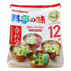 Мисо-суп с кусочками зеленого лука (12 порций) Marukome 216г 1/24
