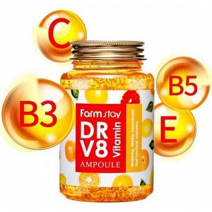 Farm Stay Сыворотка для лица с витаминами / Dr-V8 Vitamin Ampoule, 250 мл