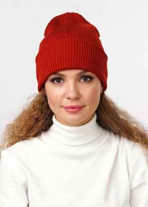 Шапка. Цвет: терракотовый
