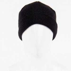 1.05-920-06 шапка черный тёплая без отворота