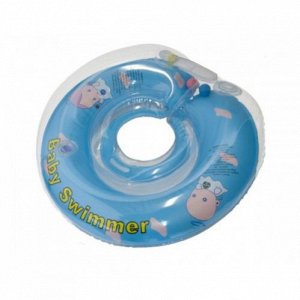BabySwimmer  круг на шею  6-36 кг (полуцвет + погремушка) BS11-O-B