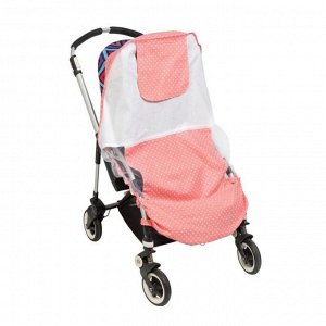 Mammie Cолнцезащитный тент для коляски - розовый горошек