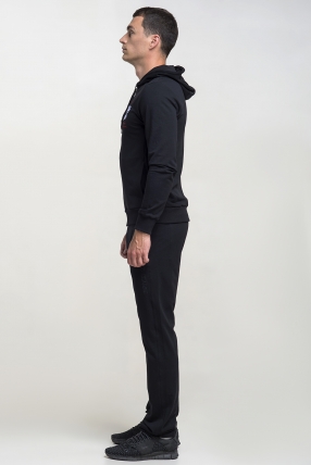 Куртка Ткань:Футер б/н,мужская, на молнии, с капюшоном и карманами (вышивка)