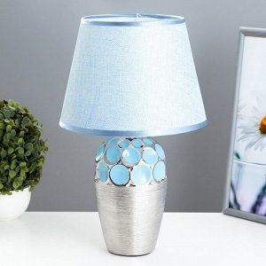 Настольная лампа "Ассами" Е14 40Вт голубой-хромовый 22,5х22,5х35 см RISALUX