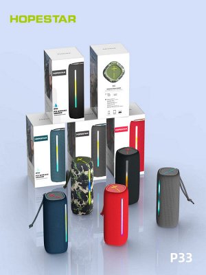 Портативная беспроводная колонка Hopestar P33 портативная колонка (Bluetooth, TWS, MP3, AUX, Mic)