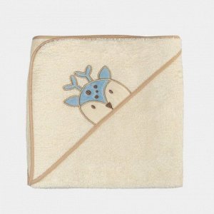 Махровое полотенце с уголком "Олененок" цвет голубой