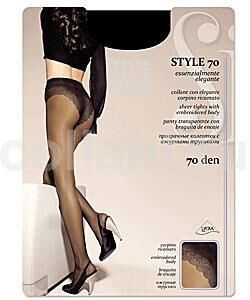 SiSi Style колготки c ажур. трусиками 70 den grafite р.3 (M) матов. 1шт / 5шт / 097480