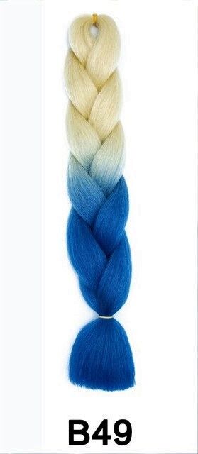 Канекалон коса 60см В49, омбре от блонда к синему