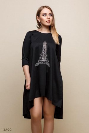 Женское платье большого размера Аделэйс черный