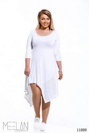Женское платье большого размера Лекса белый