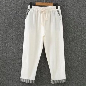 Брюки хлопковые летние, пояс на резинке, белый | ШИКАРНЫЕ Новинки МАРТА ...