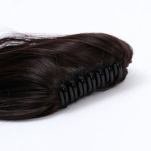 Хвост накладной, волнистый волос, на крабе, 40 см, 150 гр, цвет каштановый(#HTY4А)