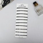 Невидимка для волос &quot;Гладкие&quot; (набор 10 шт) 8,5 см, чёрный