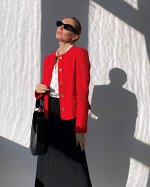 Жакет из букле Red J014е