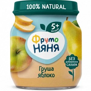 ФРУТОНЯНЯ Пюре 100г груша-яблоко натуральное