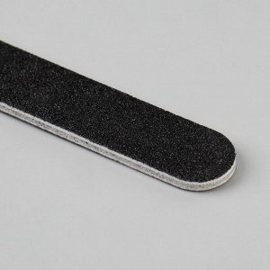 Пилка-наждак, абразивность 80/100, 18 см, цвет чёрный