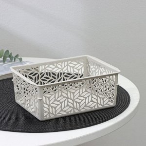 Корзинка для хранения без крышки Linden, 1.4 л, 19x14x7.5 см, светло-серый