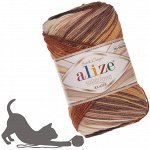 5 МОТКОВ Пряжа Alize Суперлана Класик Батик