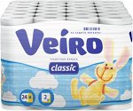 Veiro / Бумага туалетная Veiro Classic белая 2-слойная 24 рулона