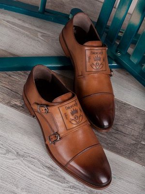 Мужские туфли/ Монки для мужчин  4008-54-L1 Рыжий