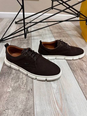 Кеды мужские Турция / Классические кроссовки в стиле casual 0090-L1 Темно-коричневый