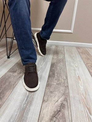Кеды мужские Турция / Классические кроссовки в стиле casual 0090-L1 Темно-коричневый