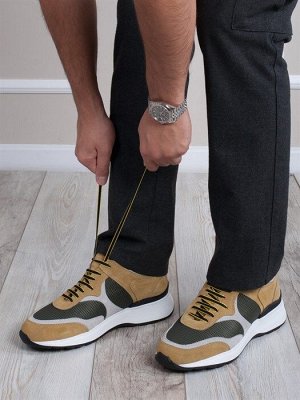 Мужские кроссовки модные, легкие и практичные  130-03-00 Желтый