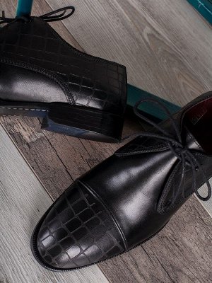 Оксфорды мужские/ Мужская обувь  Турция/ Мужские туфли 4007-06-L1 Черный